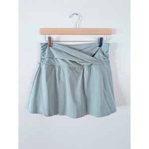Yogalicious Tennis Skort Cross Waist Sage Green Athleisure Workout Outdoor L $62